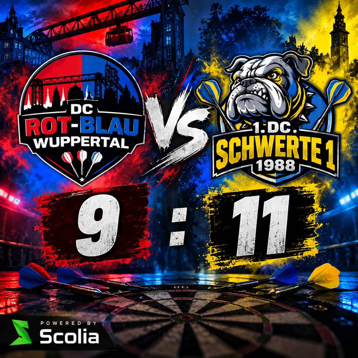DC Rot-Blau Wuppertal 9: 11 1 DC Schwerte 1